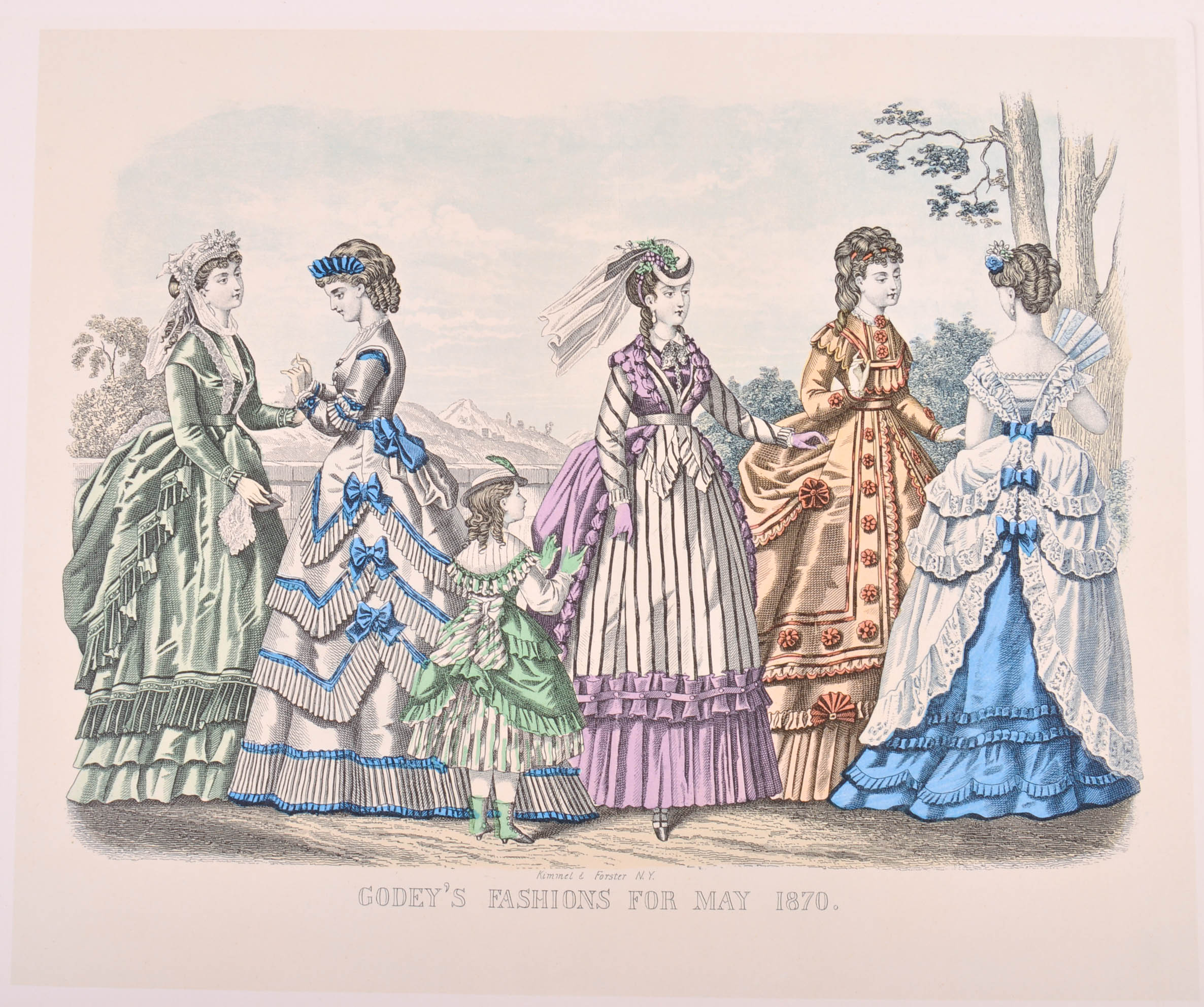 Vintage Victorian Era Reproduction Fashion Prints