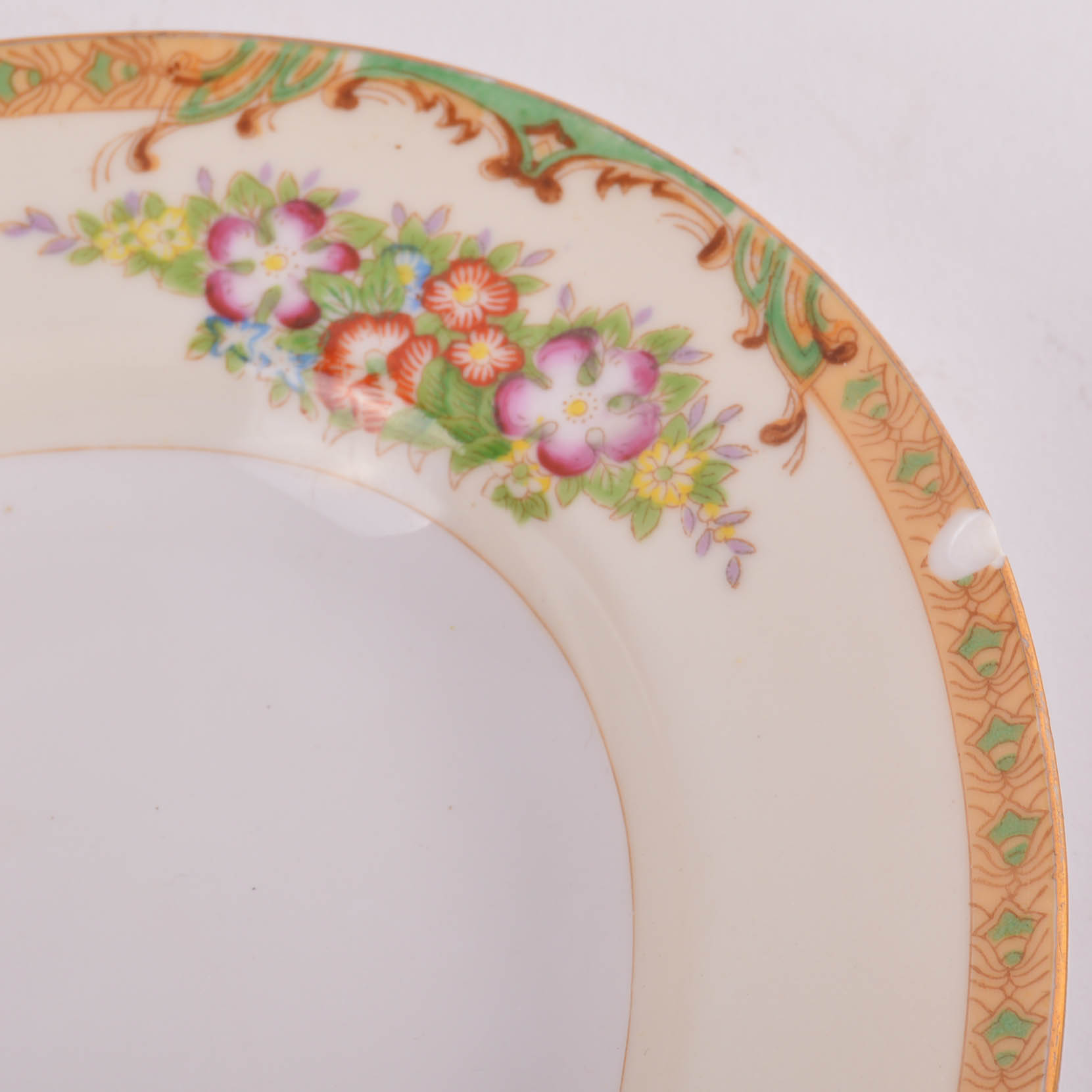 Hand Painted Floral Diamond China Set