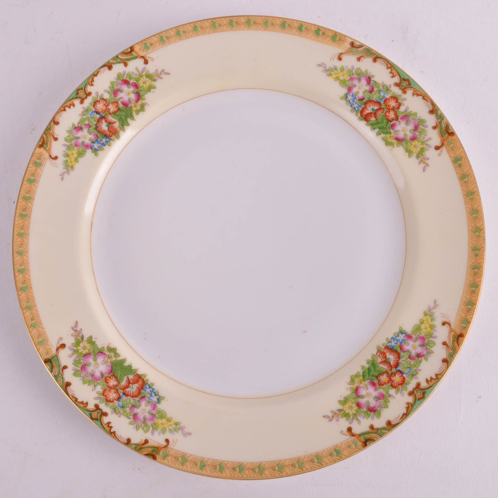 Hand Painted Floral Diamond China Set