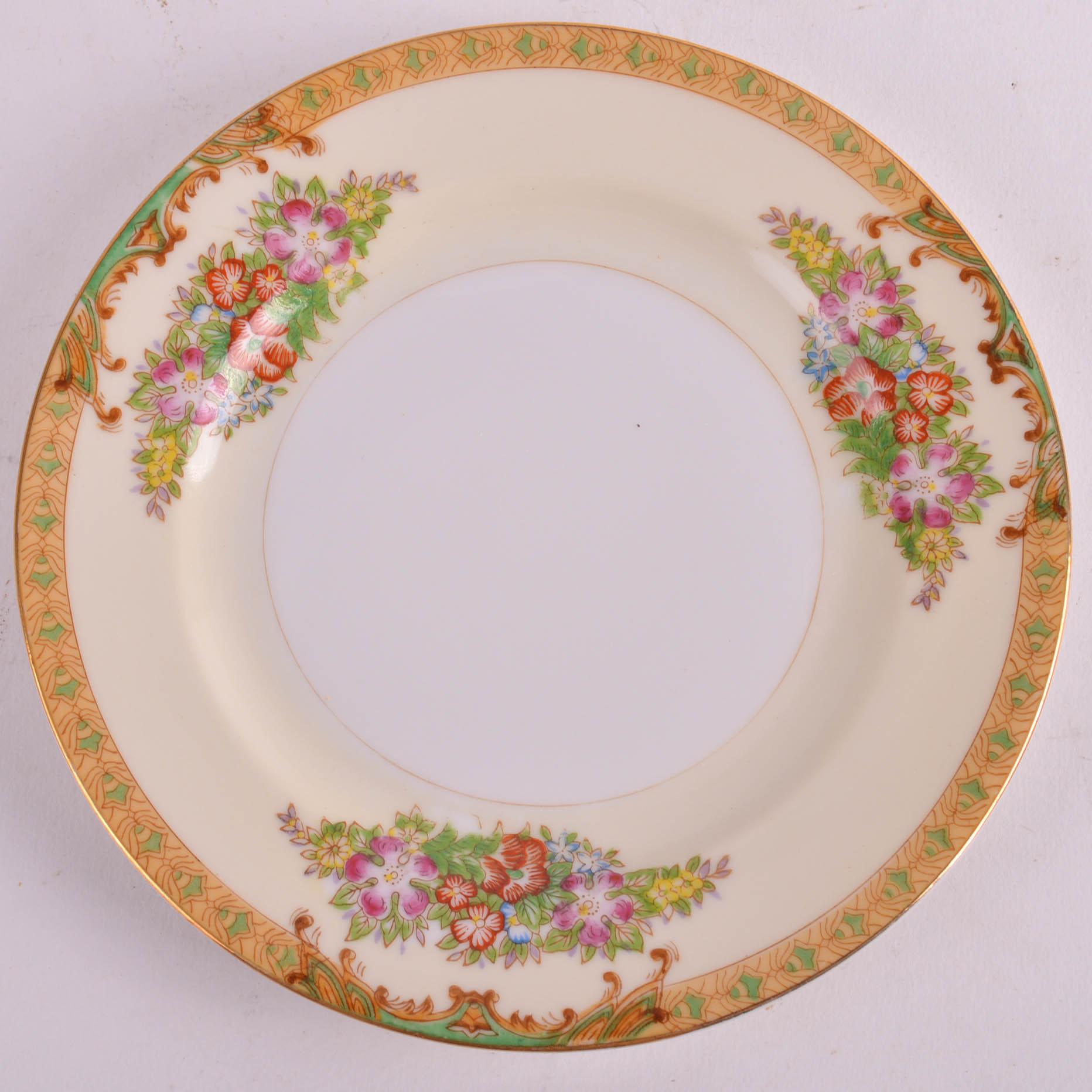 Hand Painted Floral Diamond China Set