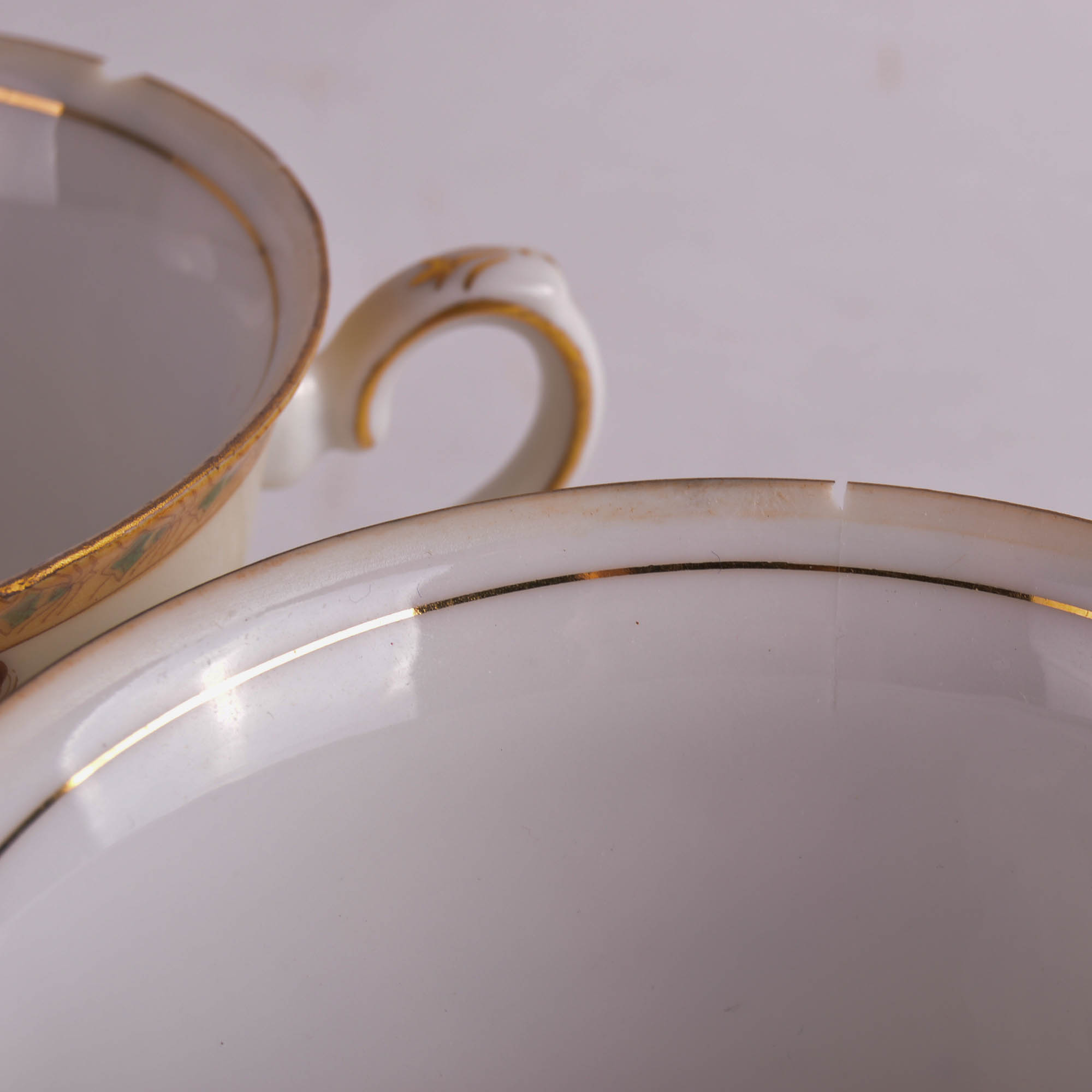 Hand Painted Floral Diamond China Set