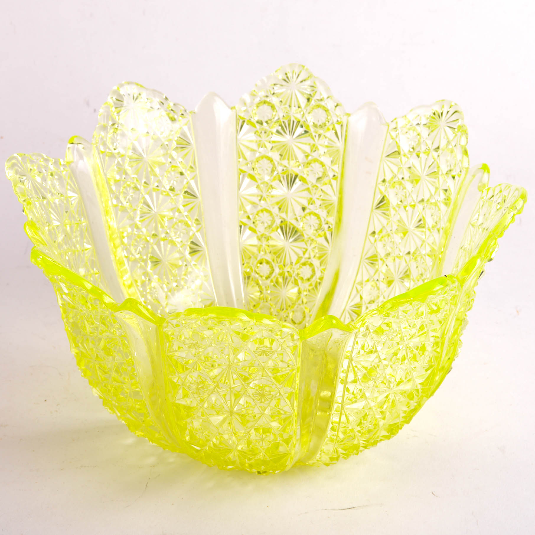 Yellow Pressed Glass