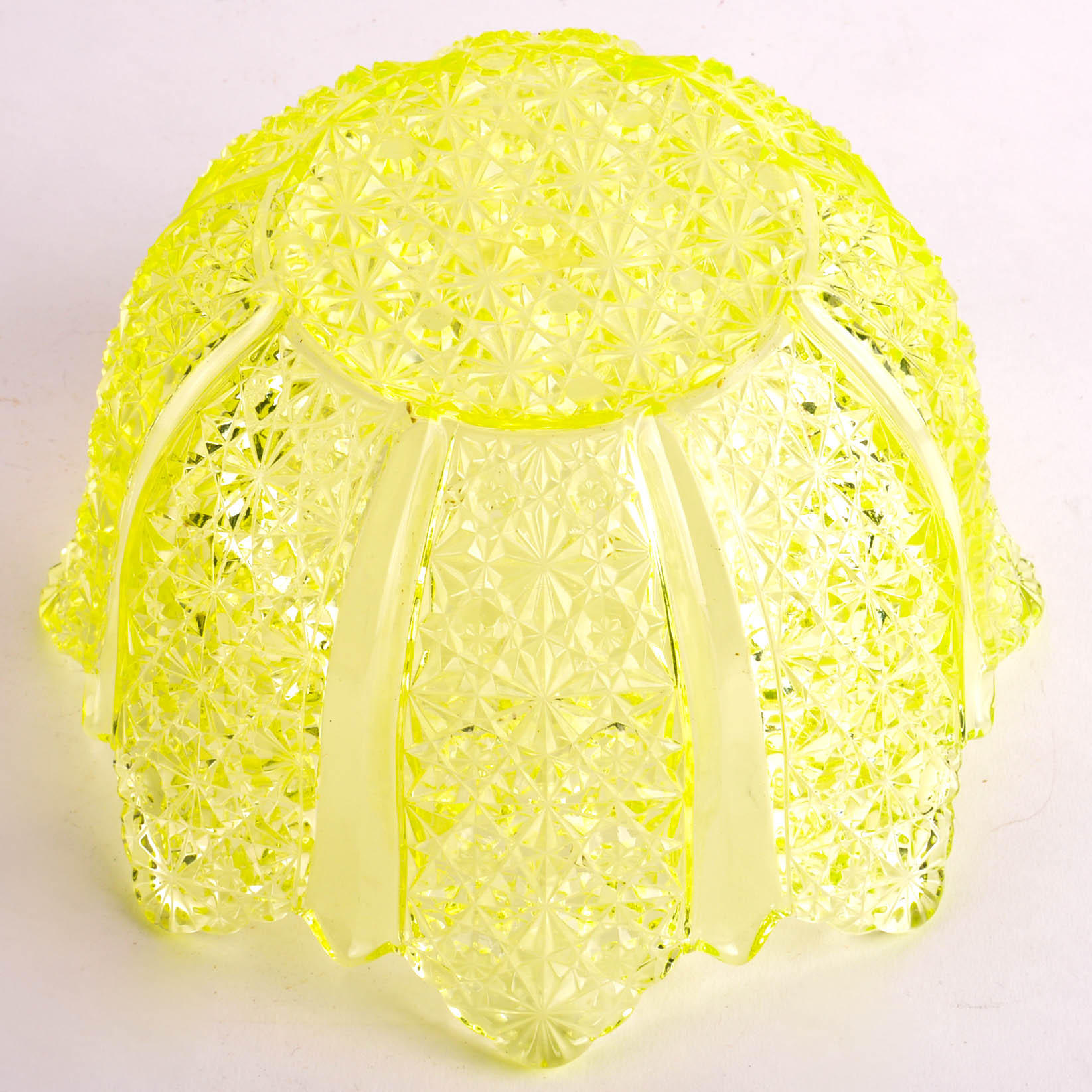 Yellow Pressed Glass