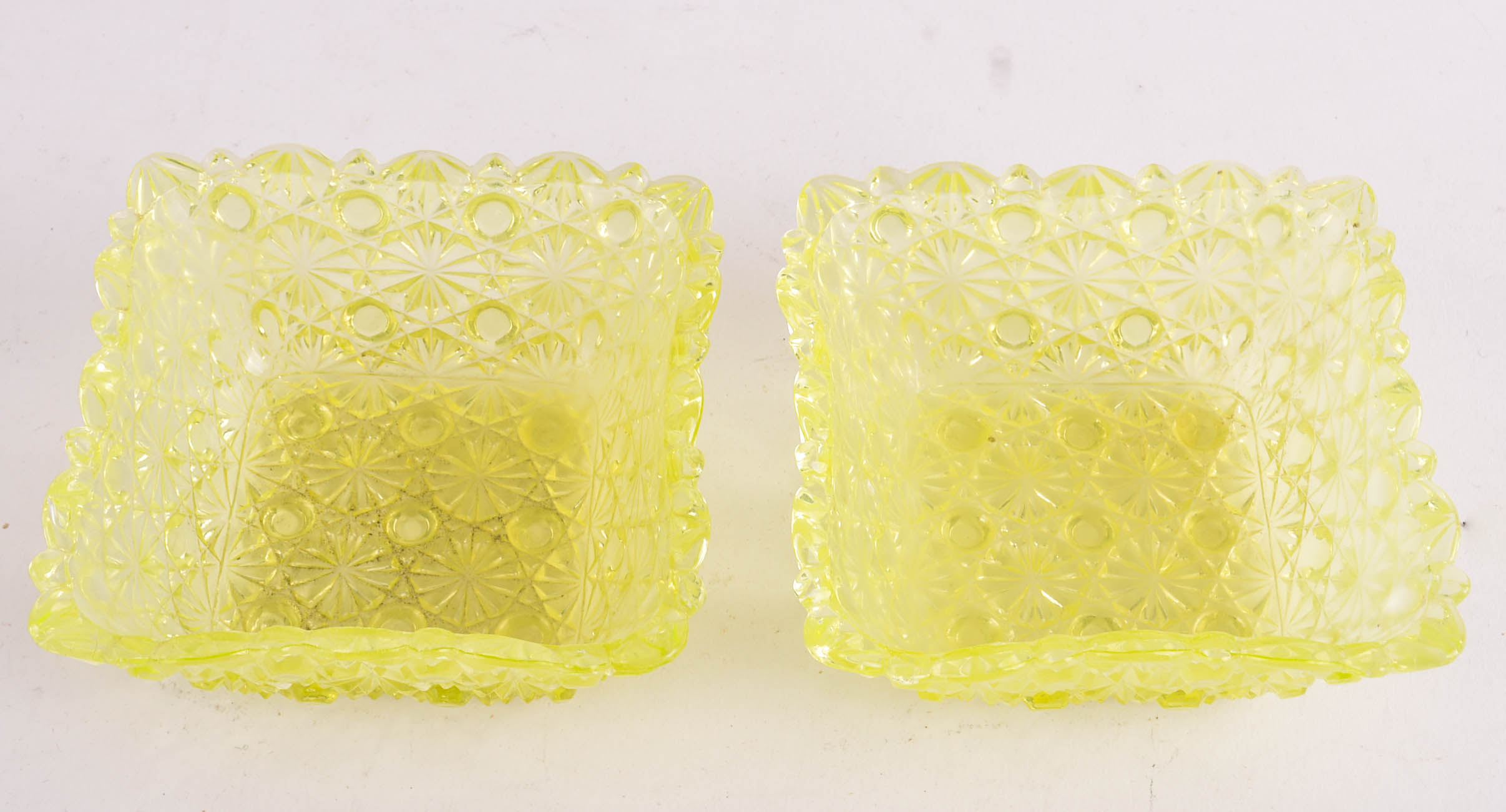 Yellow Pressed Glass