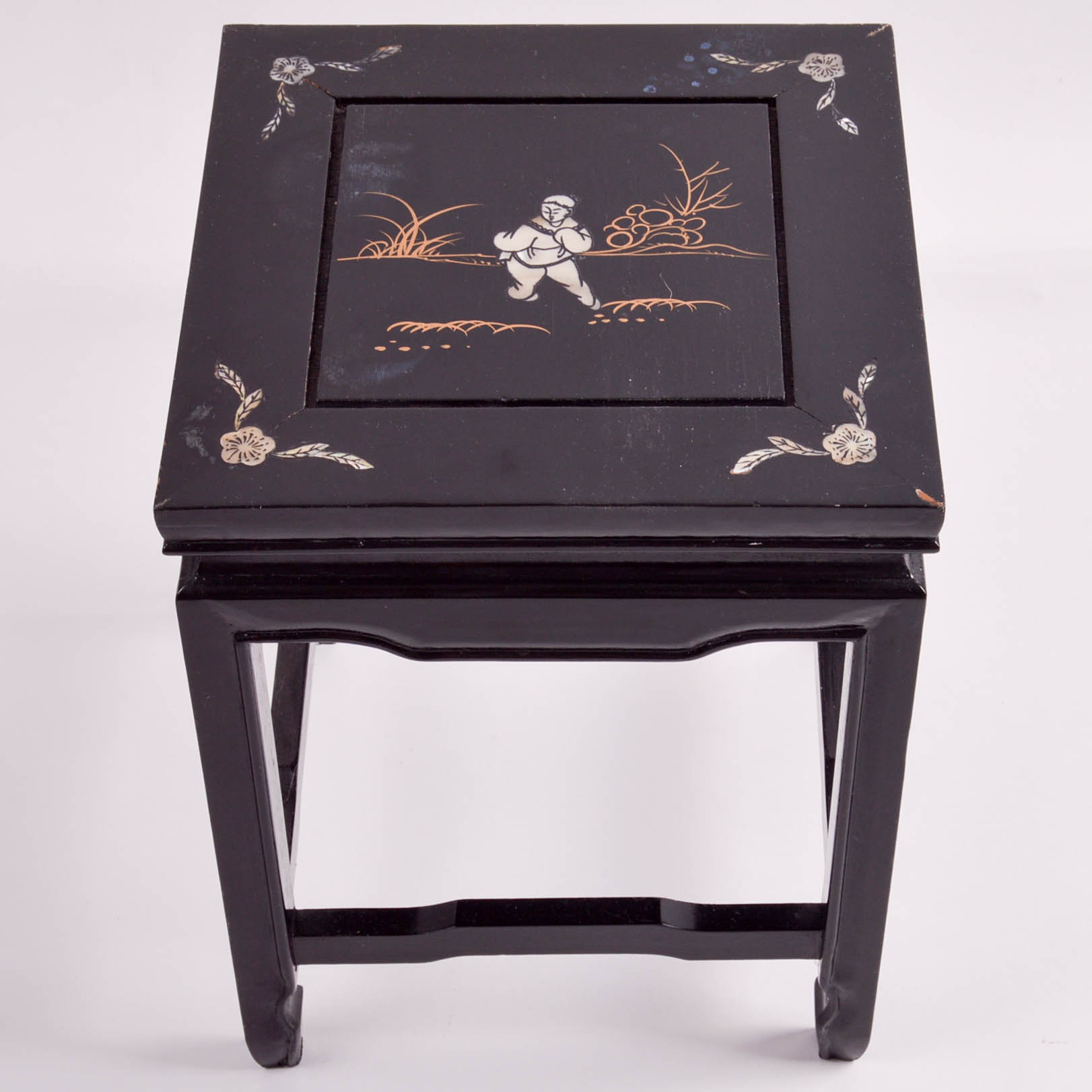 Asian Style Enameled Nesting Tables