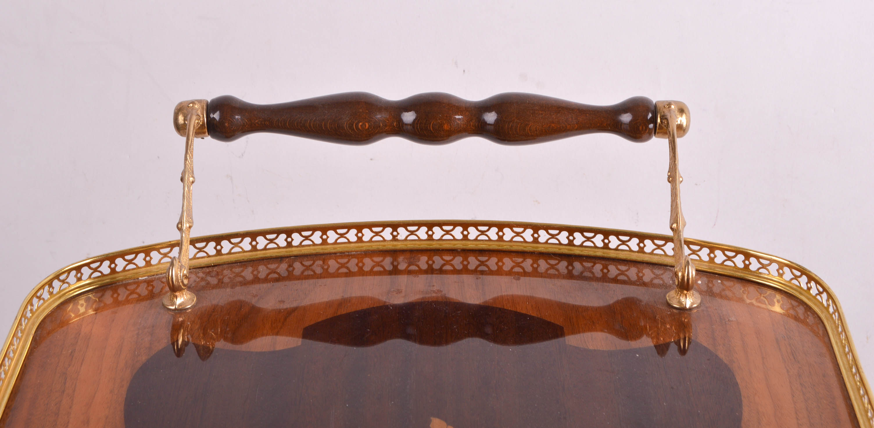 Vintage Wooden Rolling Bar Cart