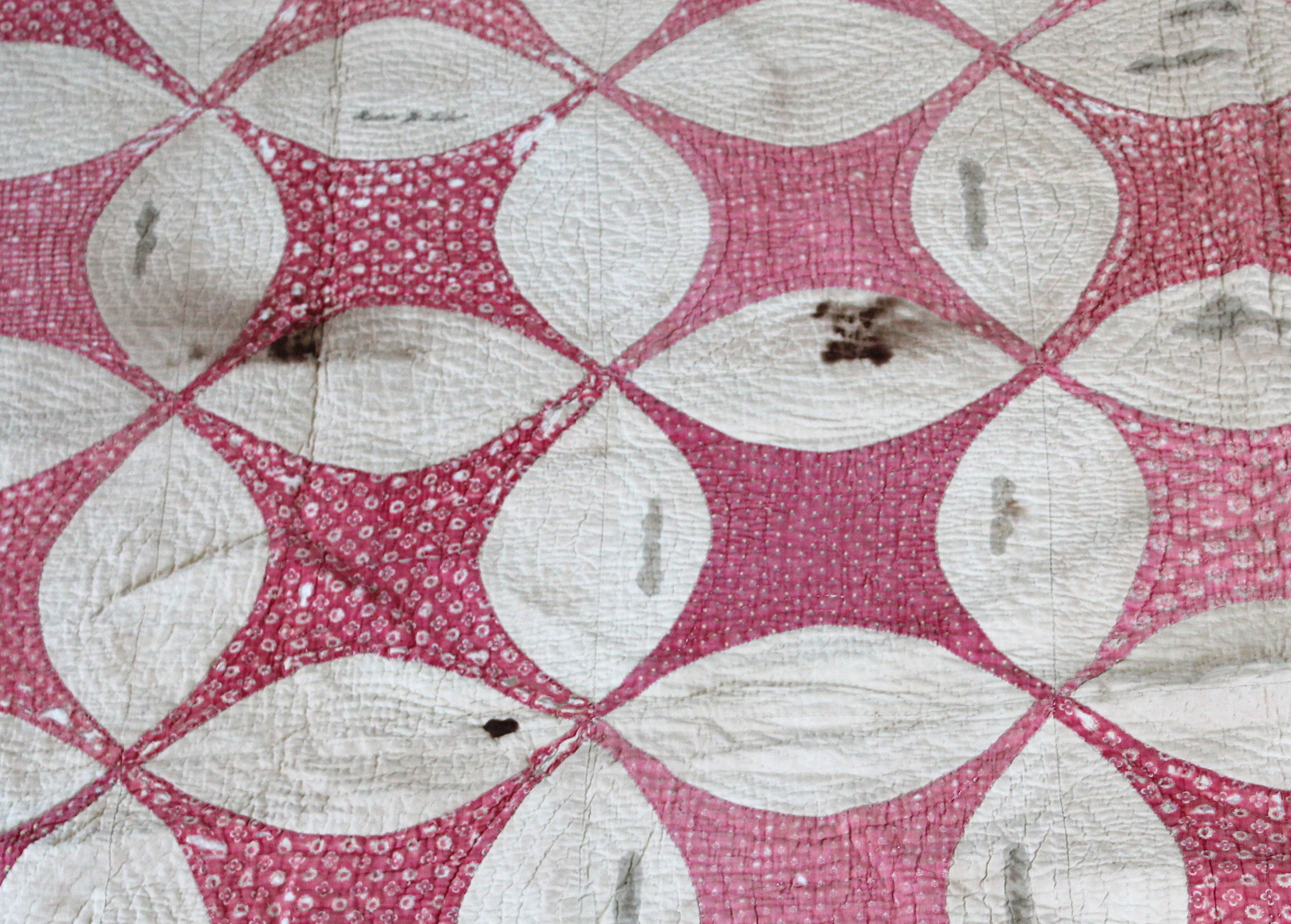 Antique Album Quilt and Vintage Irish Chain Quilt