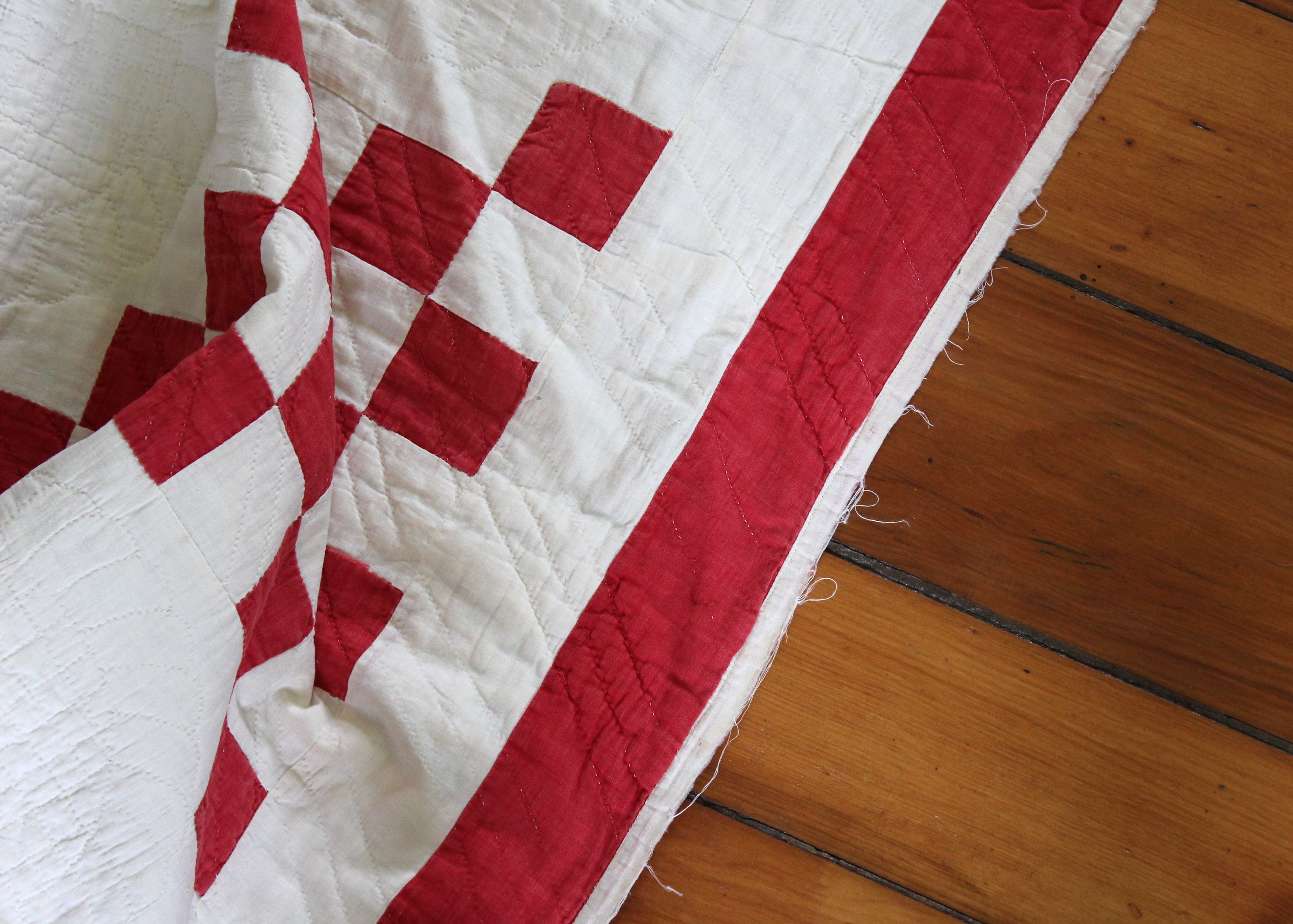 Antique Album Quilt and Vintage Irish Chain Quilt