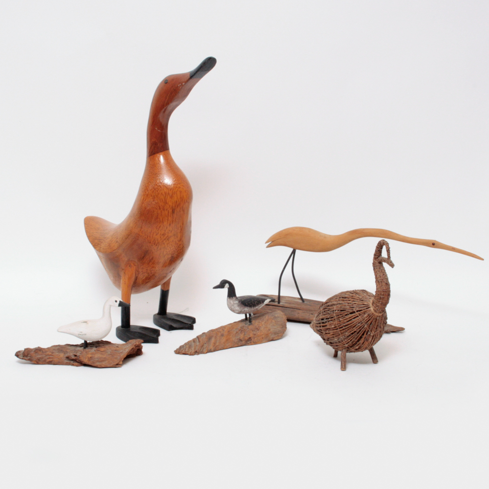 "L.D. Scarborough, Duck NC" Signed Wooden Ducks