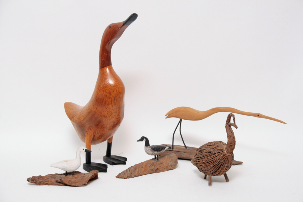 "L.D. Scarborough, Duck NC" Signed Wooden Ducks