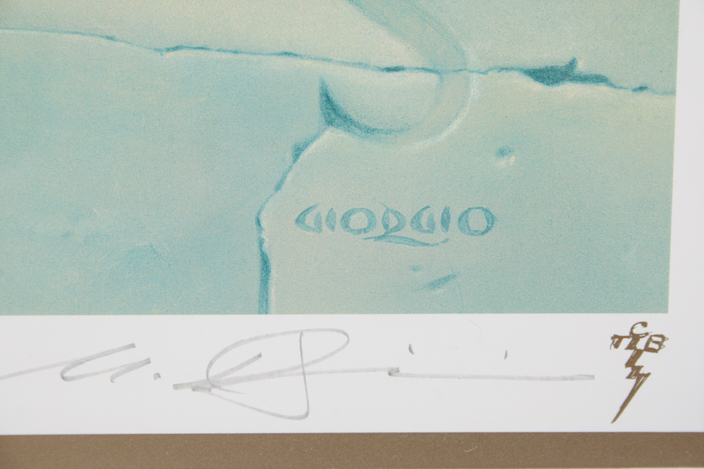 Signed Nate Giorgio Elvis Presley Print, Clock and Watch