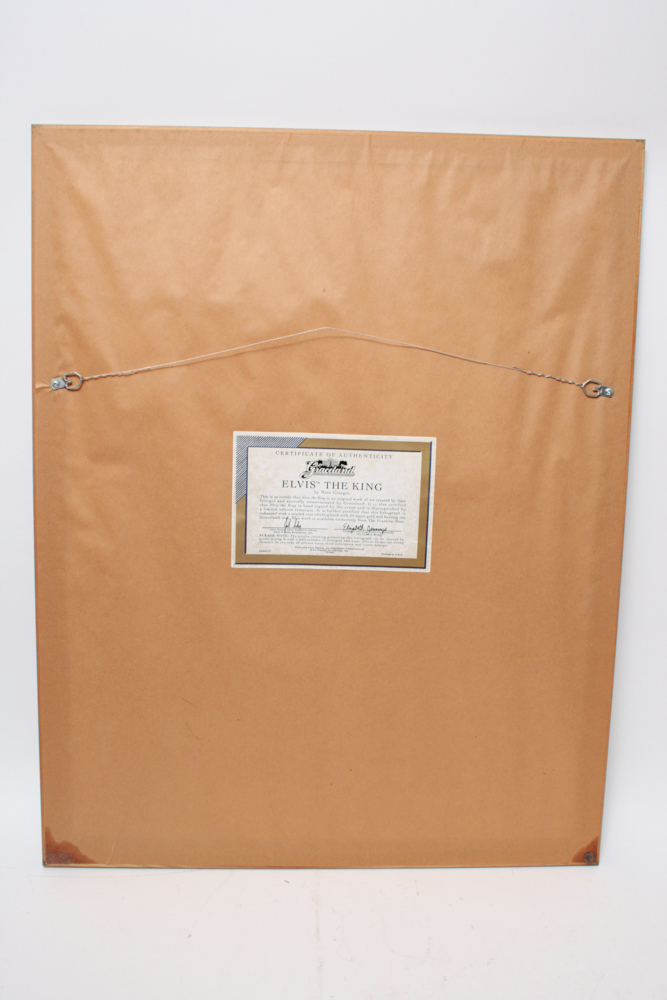 Signed Nate Giorgio Elvis Presley Print, Clock and Watch