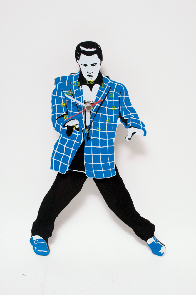 Signed Nate Giorgio Elvis Presley Print, Clock and Watch