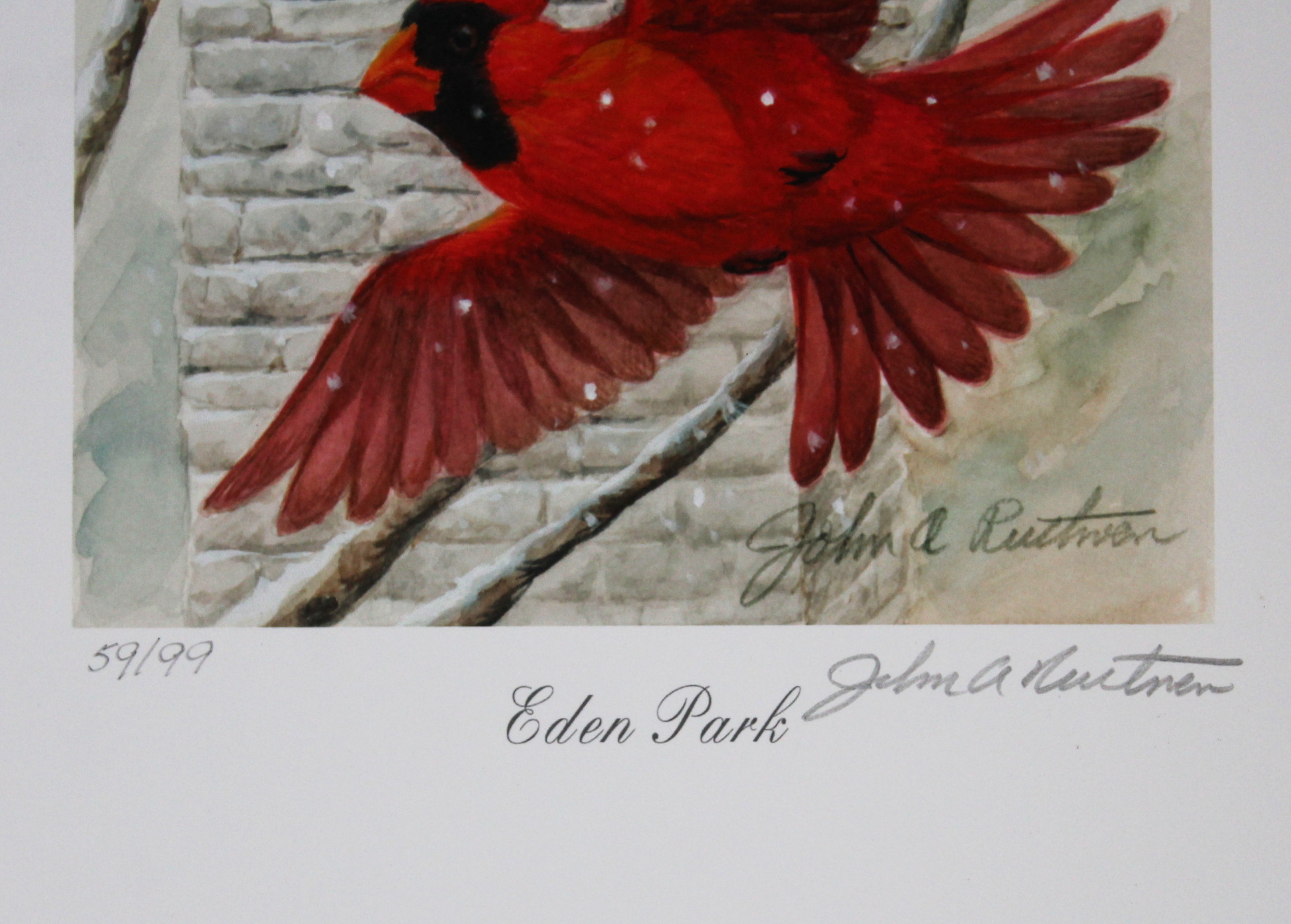 John Ruthven Signed Offset Lithograph Print of "Eden Park"