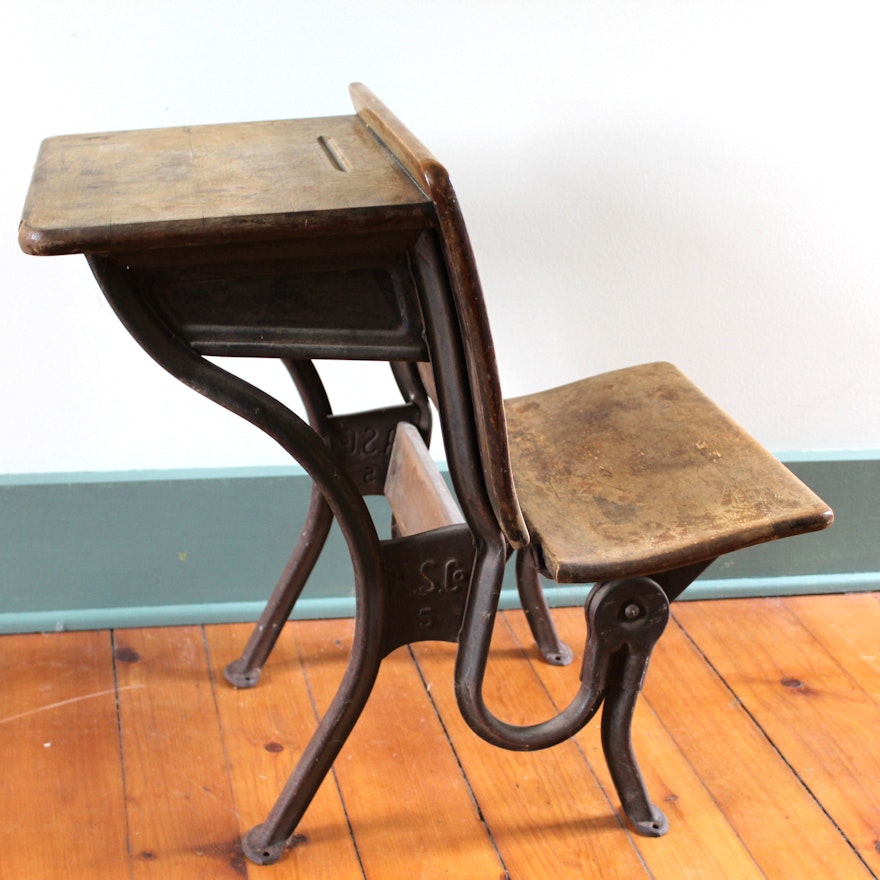 Antique Student's Desk by American Seating Company