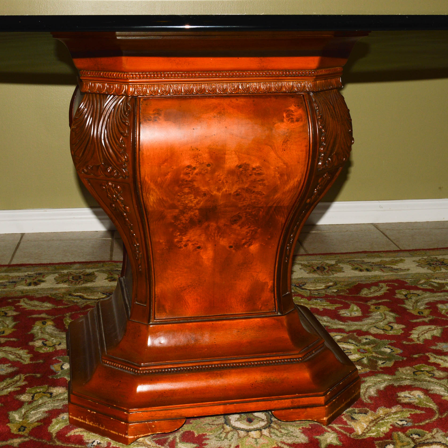 Glass Top and Wrought Iron Dining Table