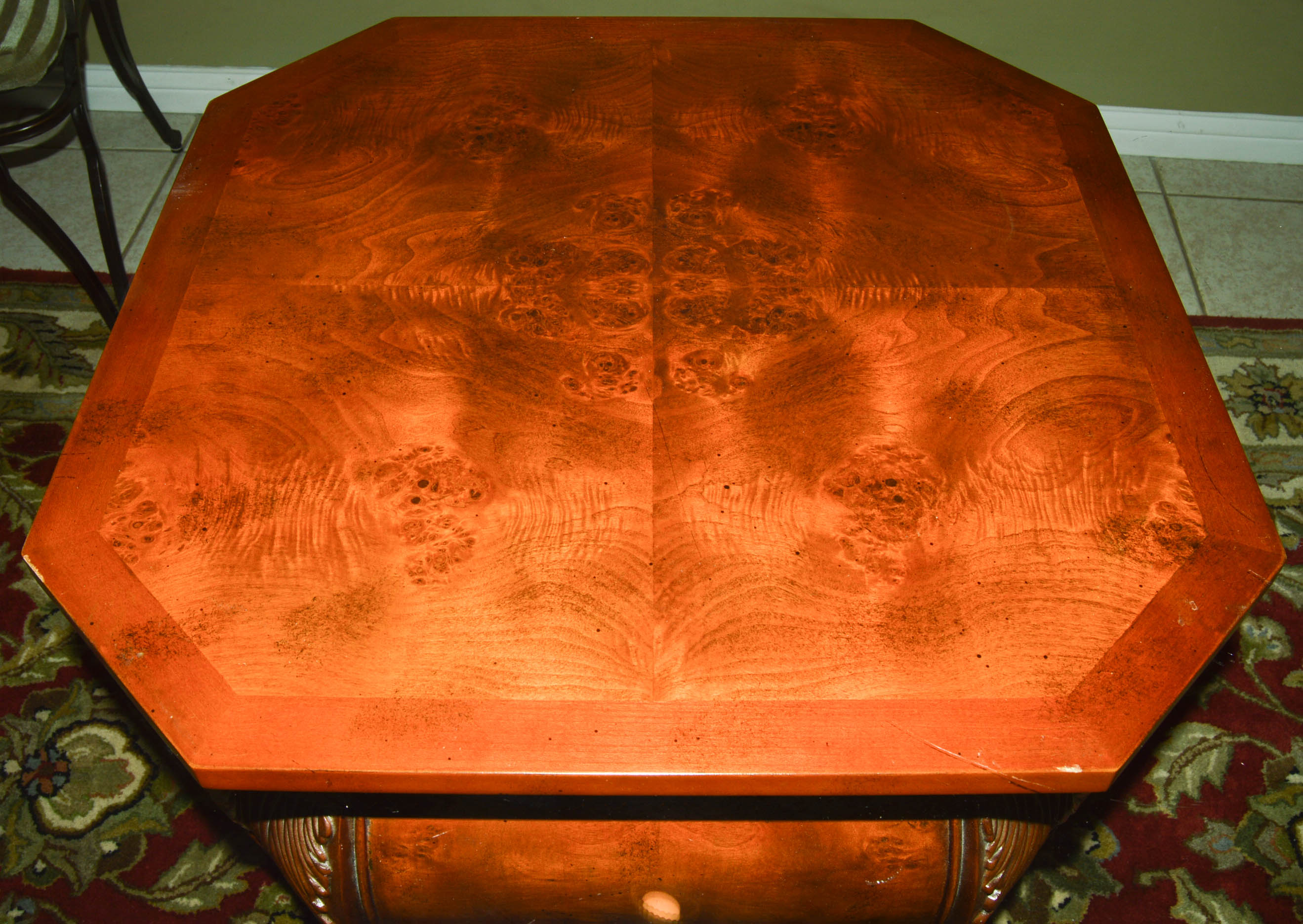 Glass Top and Wrought Iron Dining Table