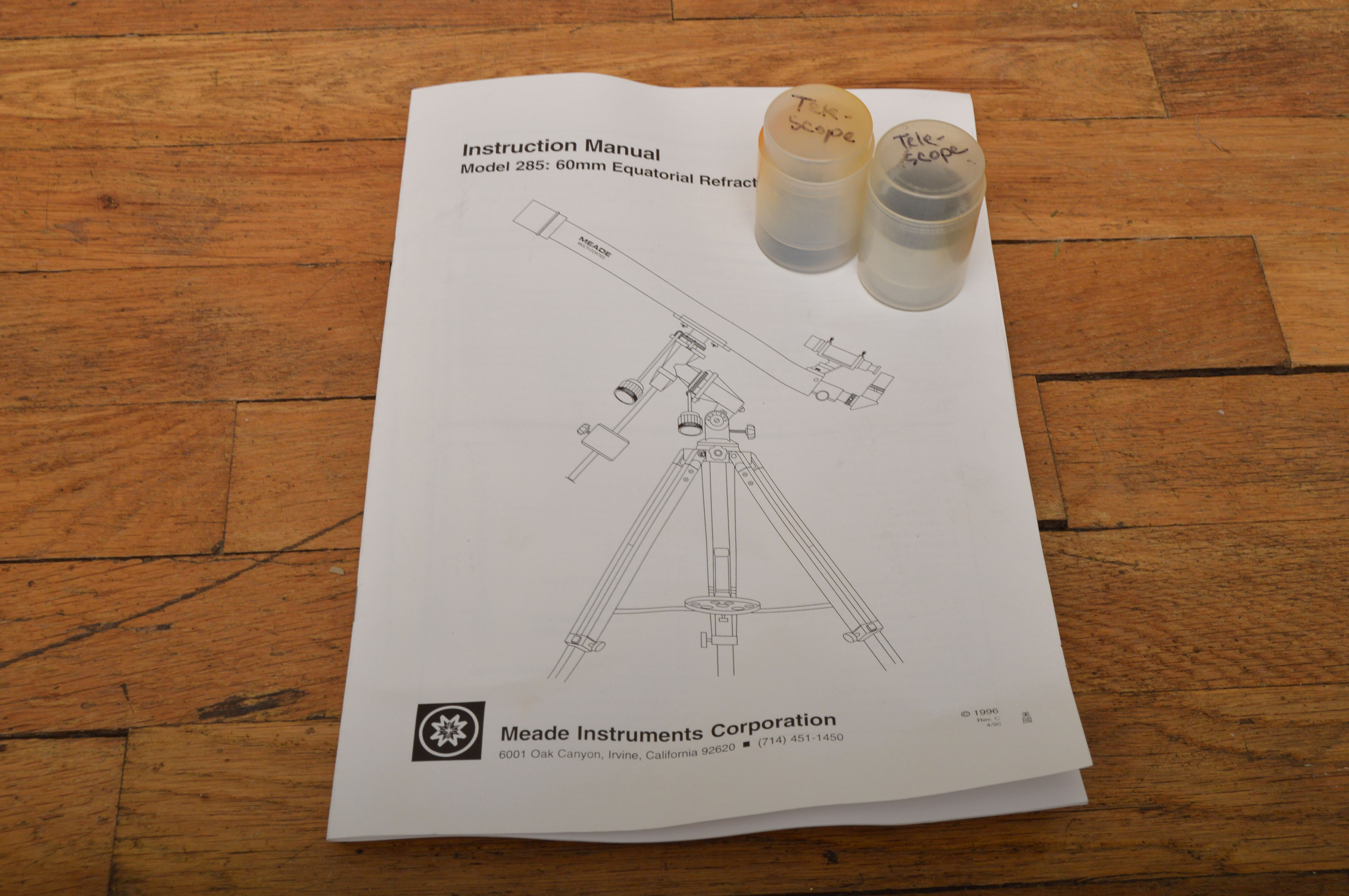 60mm Equatorial Refracting Telescope