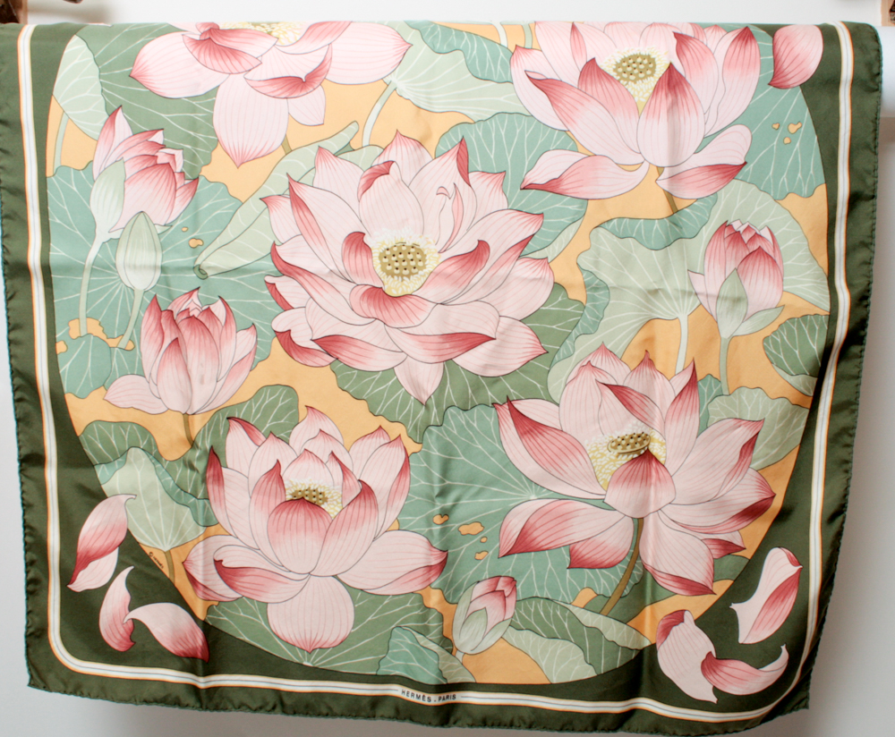 Vintage Hermès "Fleur de Lotus" Scarf