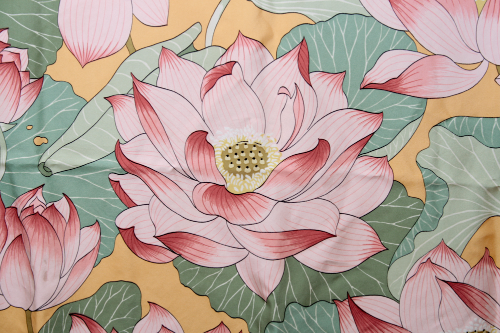 Vintage Hermès "Fleur de Lotus" Scarf