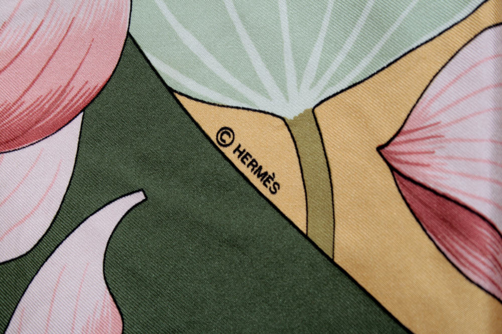 Vintage Hermès "Fleur de Lotus" Scarf