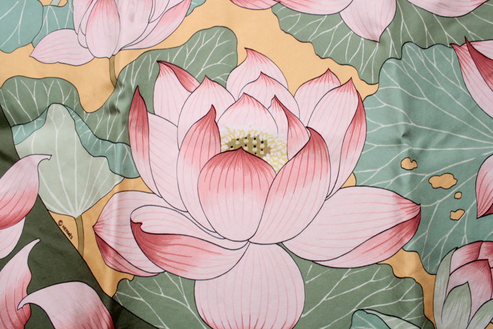 Vintage Hermès "Fleur de Lotus" Scarf