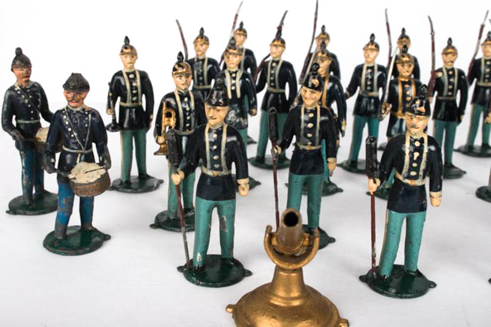 Vintage Hand-Painted Metal Toy Soldiers