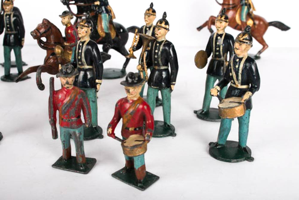 Vintage Hand-Painted Metal Toy Soldiers