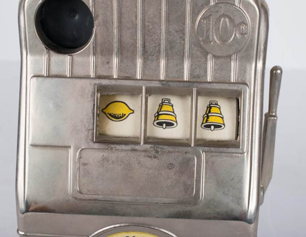 Vintage Jack Pot Slot Machine Coin Savings Bank