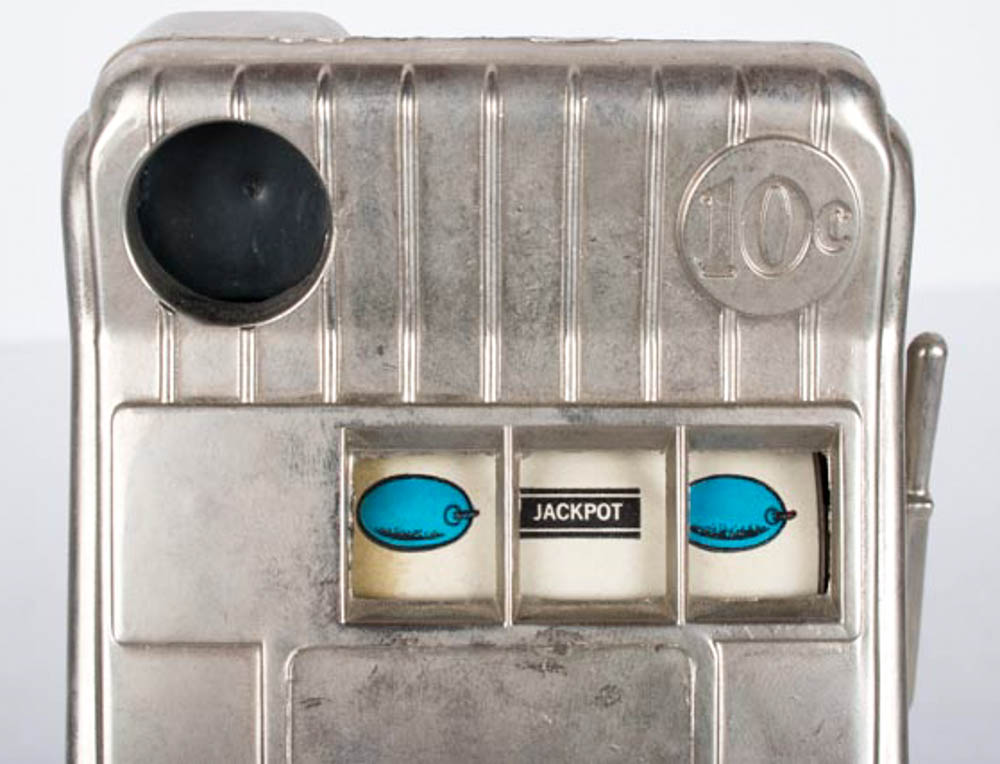 Vintage Jack Pot Slot Machine Coin Savings Bank