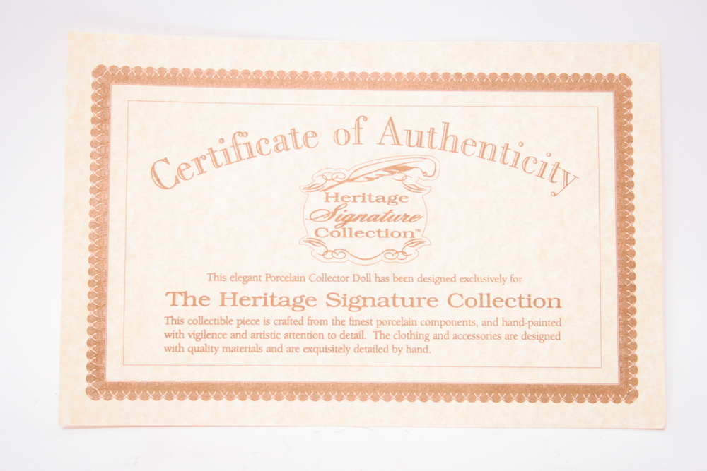 Heritage Signature Collection "Violet Petals" Porcelain Doll