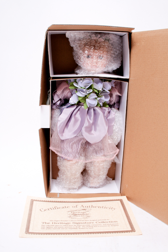 Heritage Signature Collection "Violet Petals" Porcelain Doll