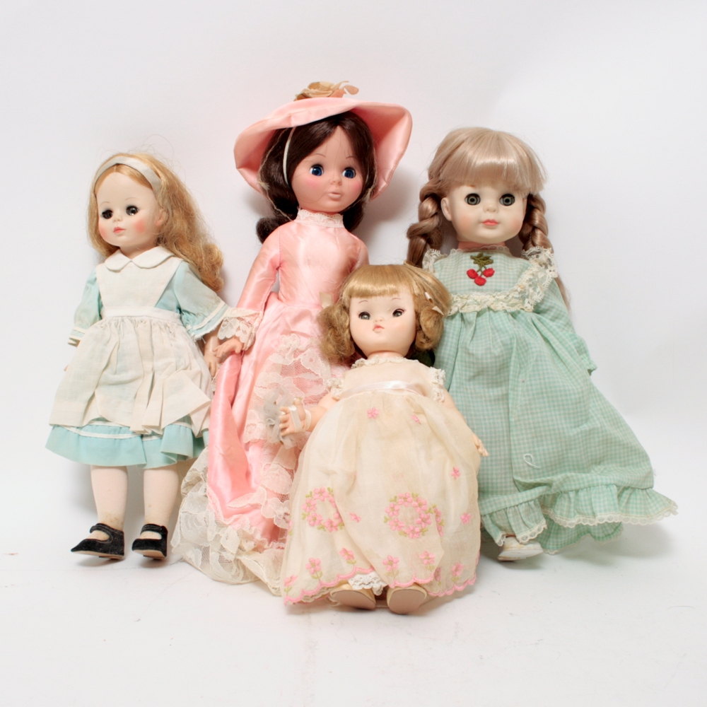 Four VIntage Dolls