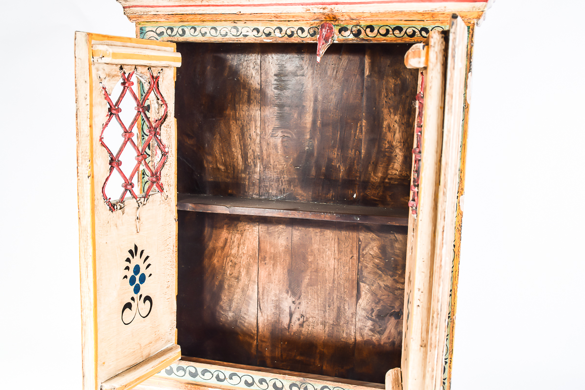 Antique Hand Painted Indian Cupboard
