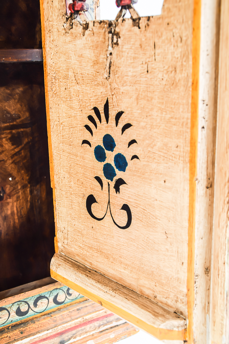 Antique Hand Painted Indian Cupboard