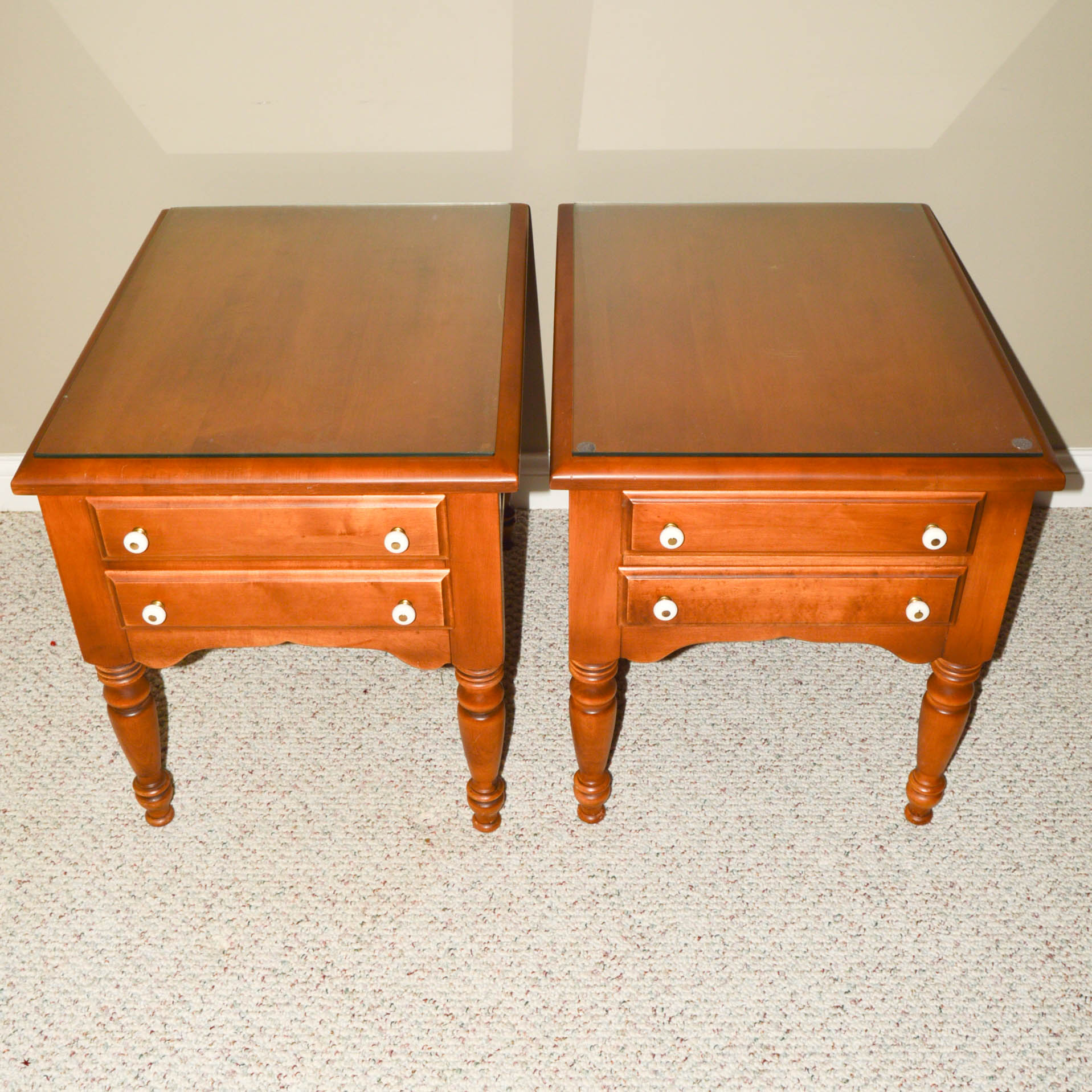 Mid Century Modern Maple End Tables