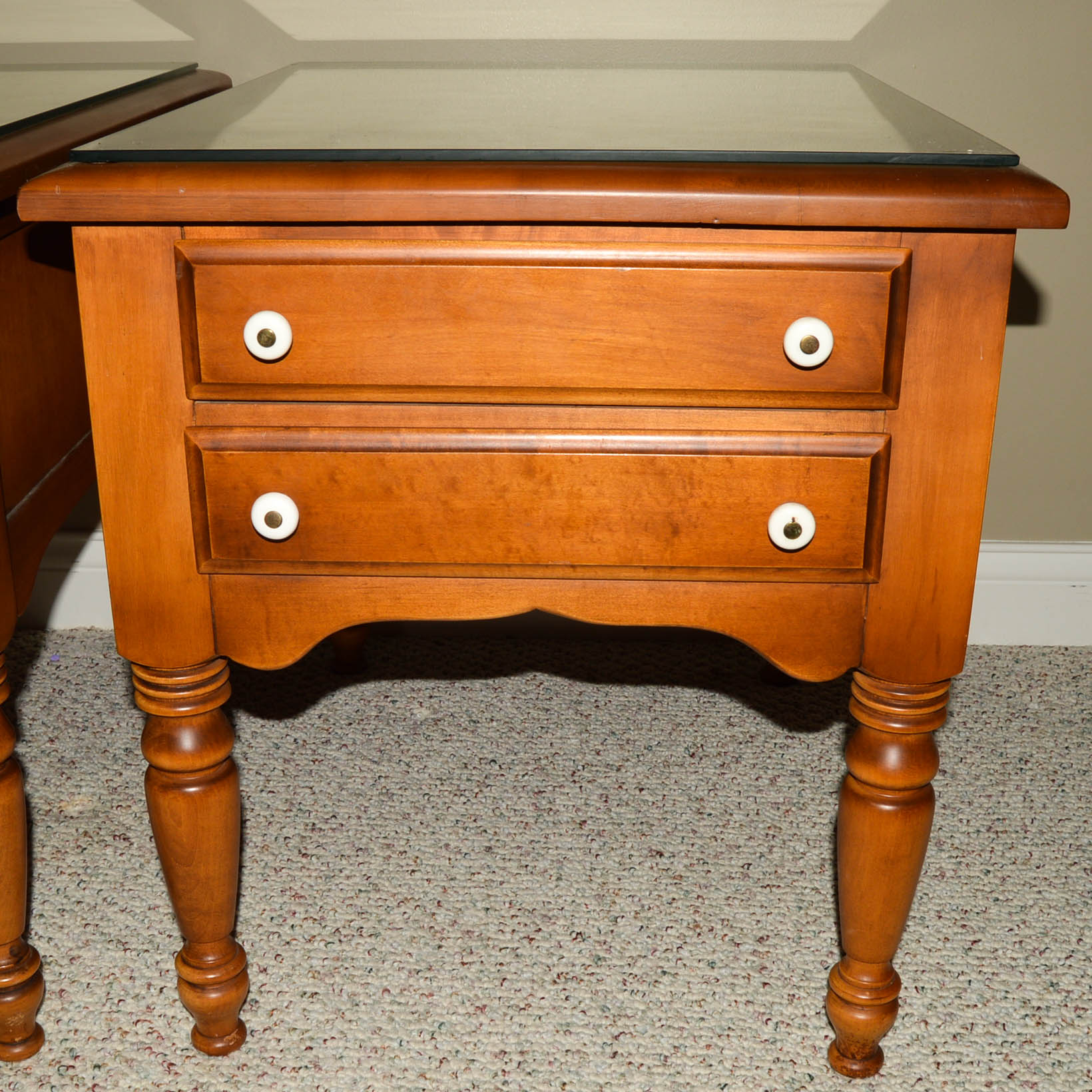 Mid Century Modern Maple End Tables