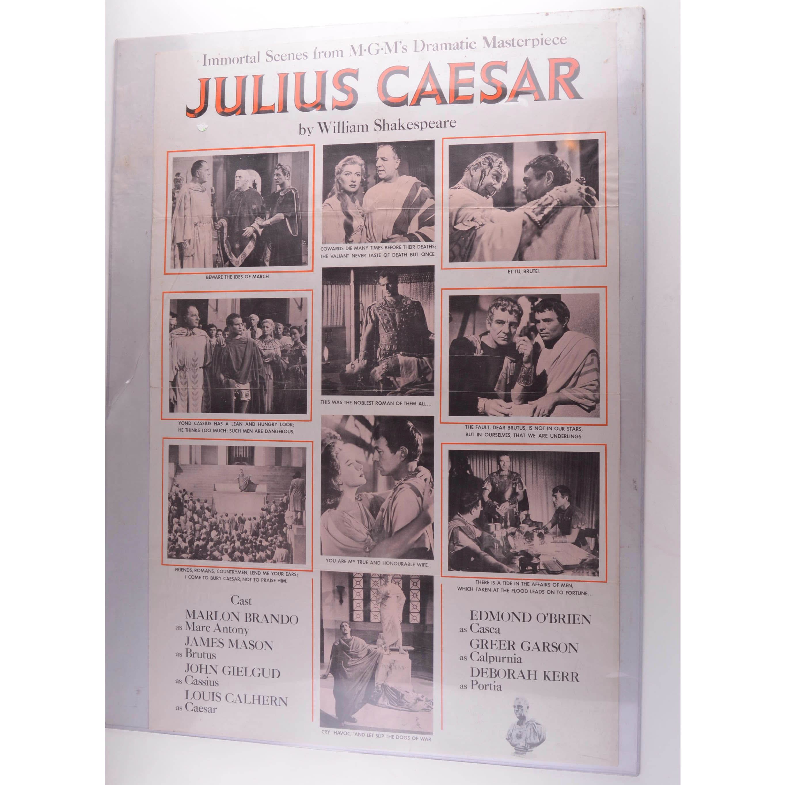 Vintage Julius Caesar Movie Theater Poster