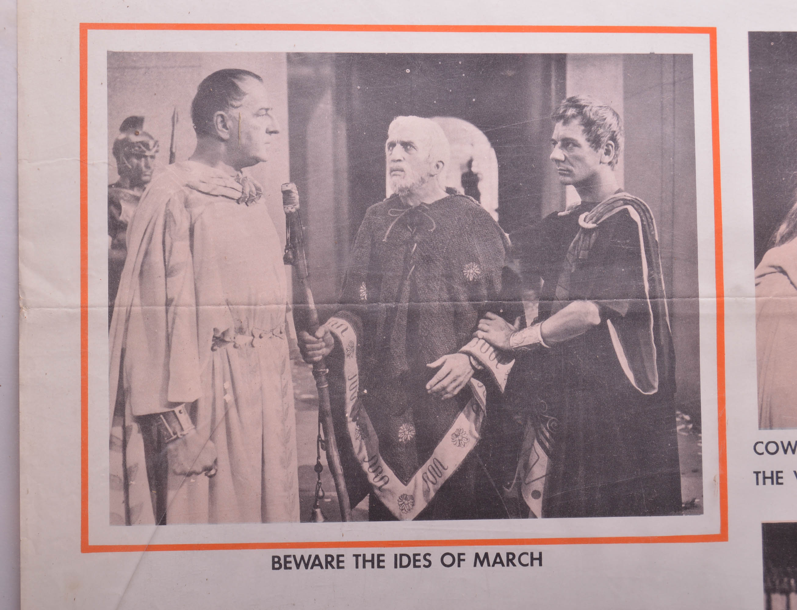 Vintage Julius Caesar Movie Theater Poster