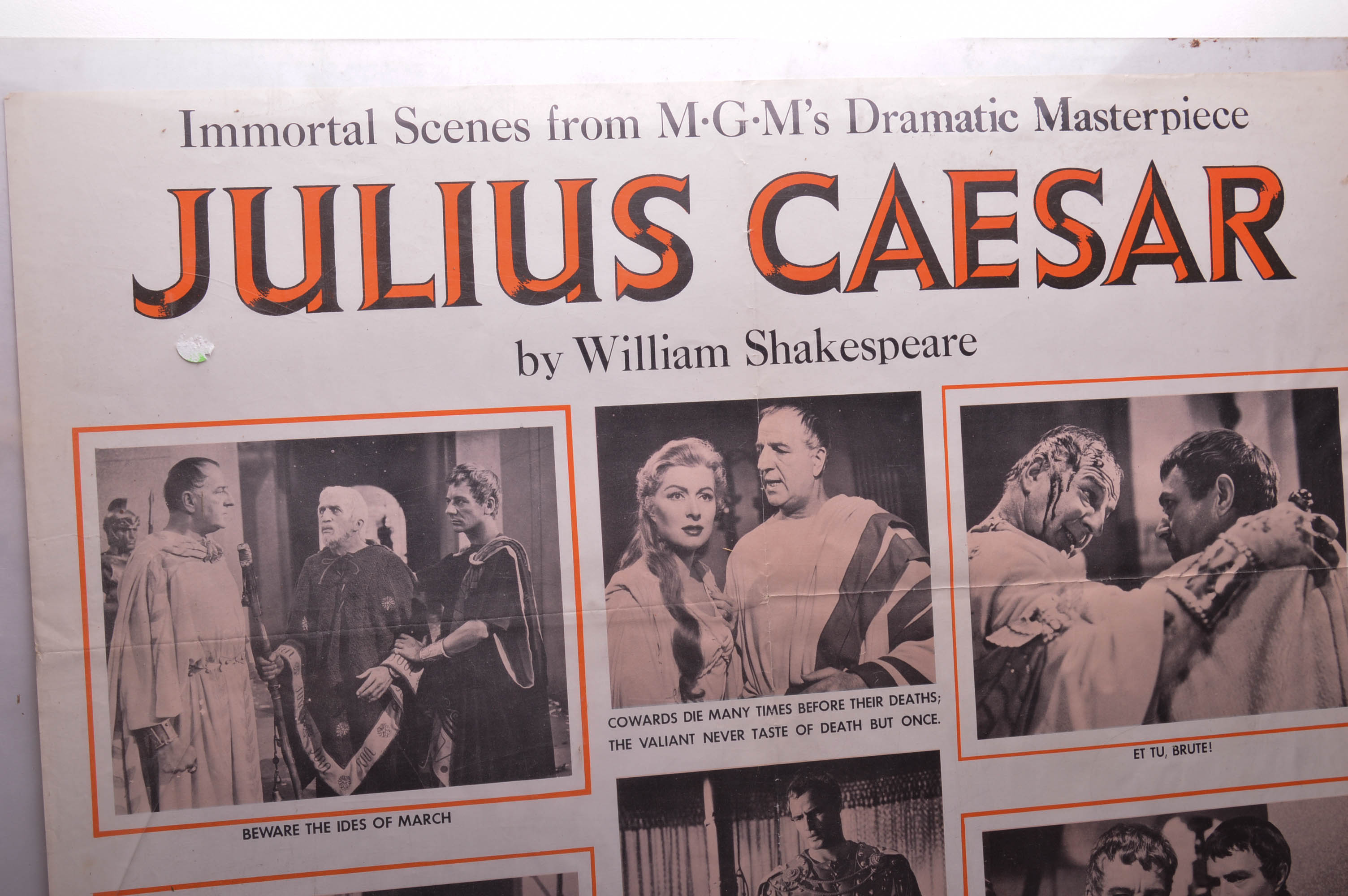 Vintage Julius Caesar Movie Theater Poster