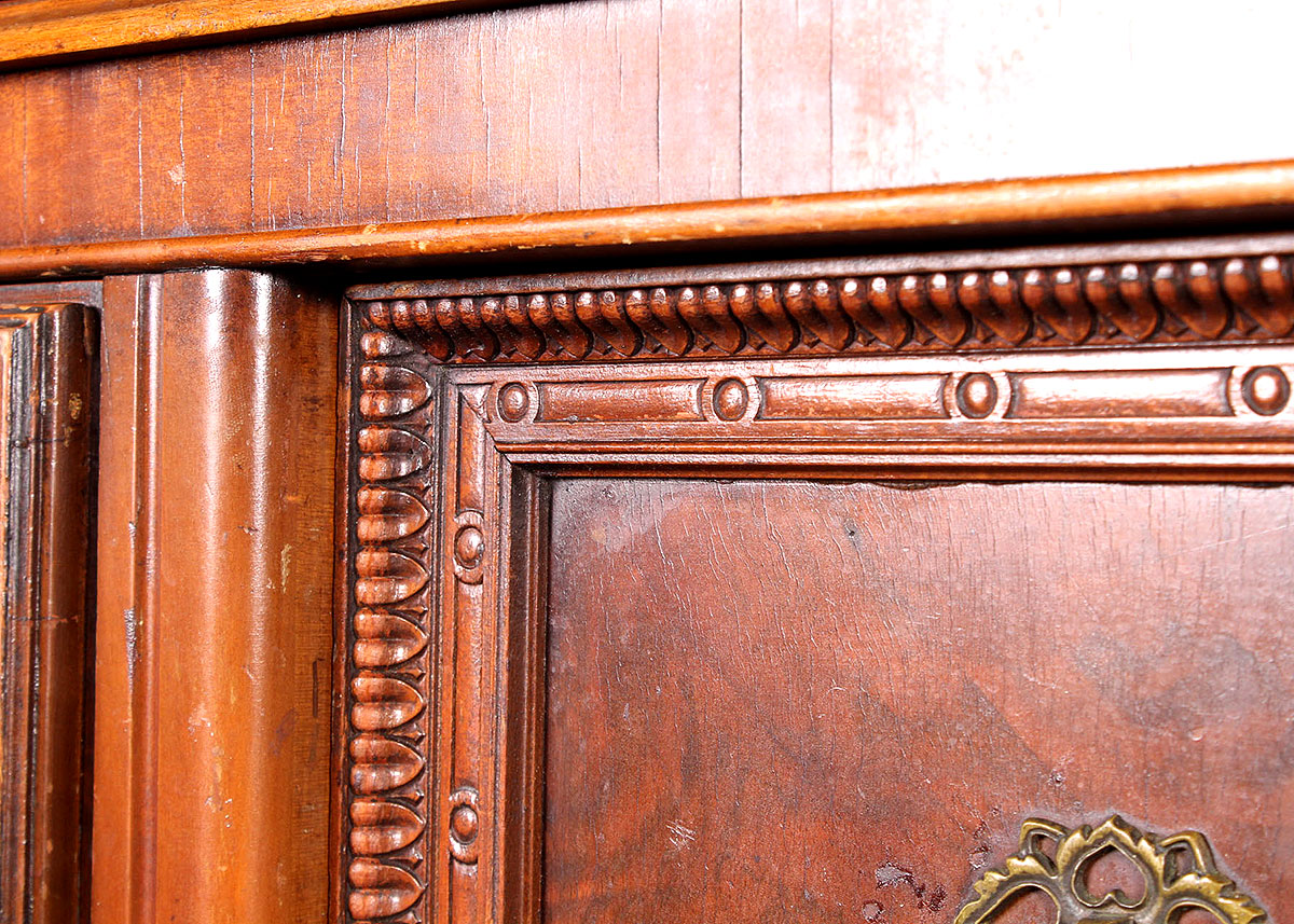 Antique Mahogany Buffet with Carved Base