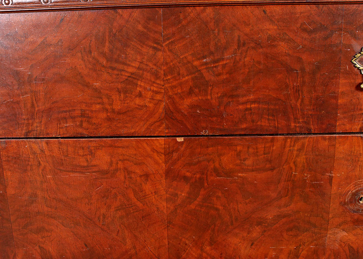 Antique Mahogany Buffet with Carved Base