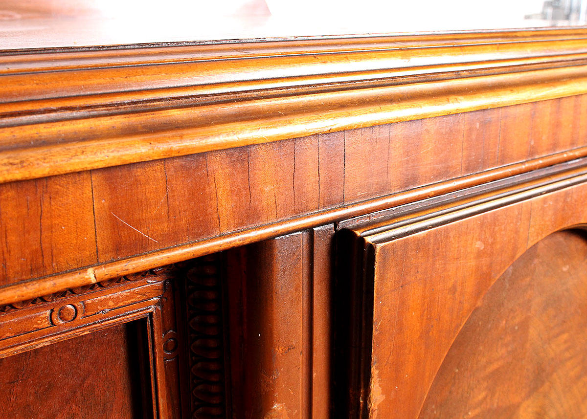 Antique Mahogany Buffet with Carved Base