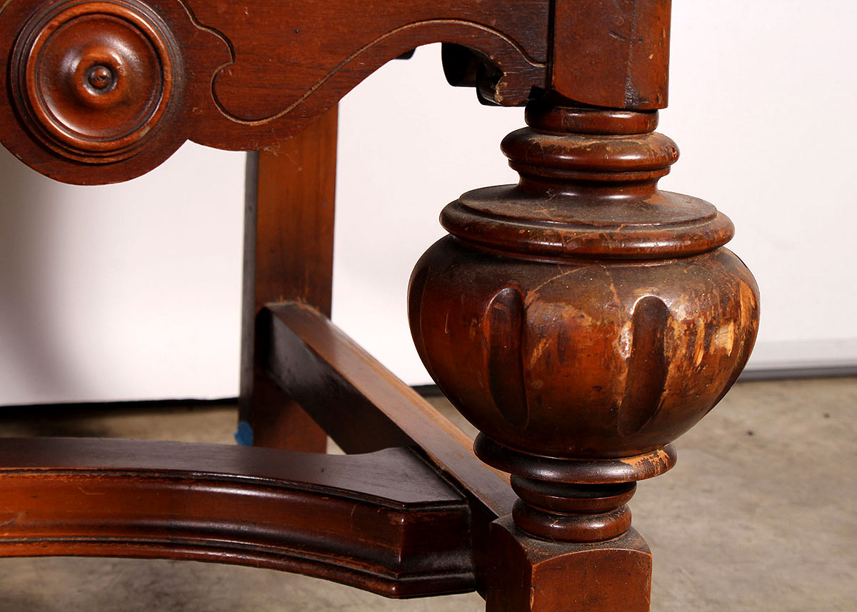 Antique Mahogany Buffet with Carved Base