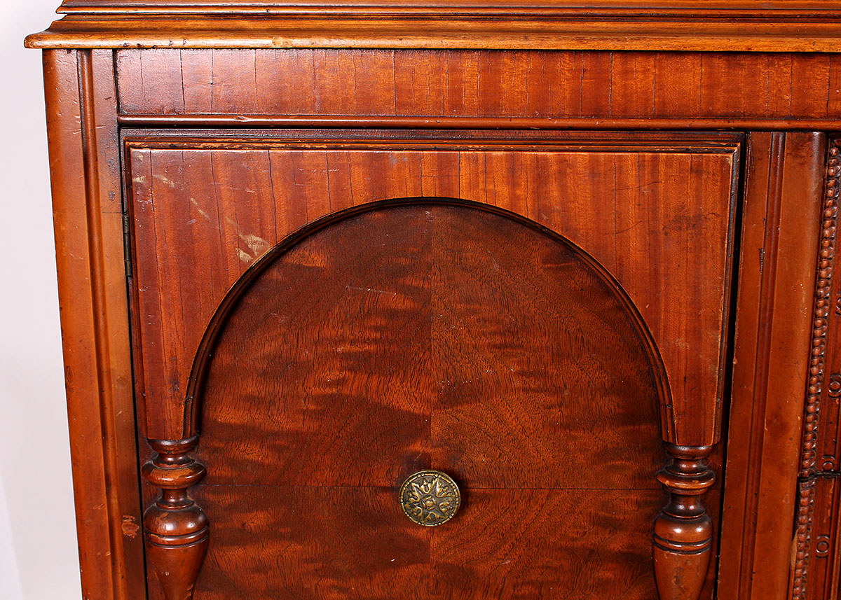 Antique Mahogany Buffet with Carved Base