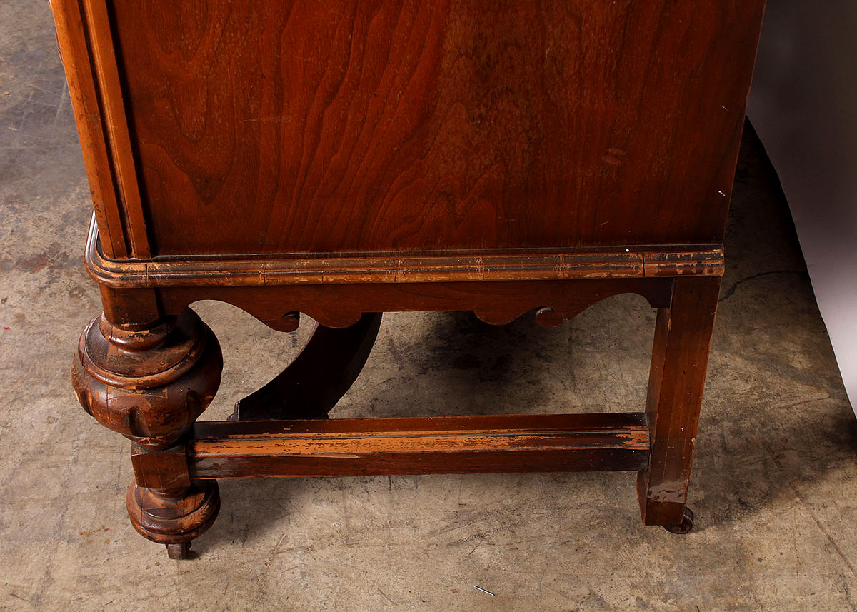 Antique Mahogany Buffet with Carved Base
