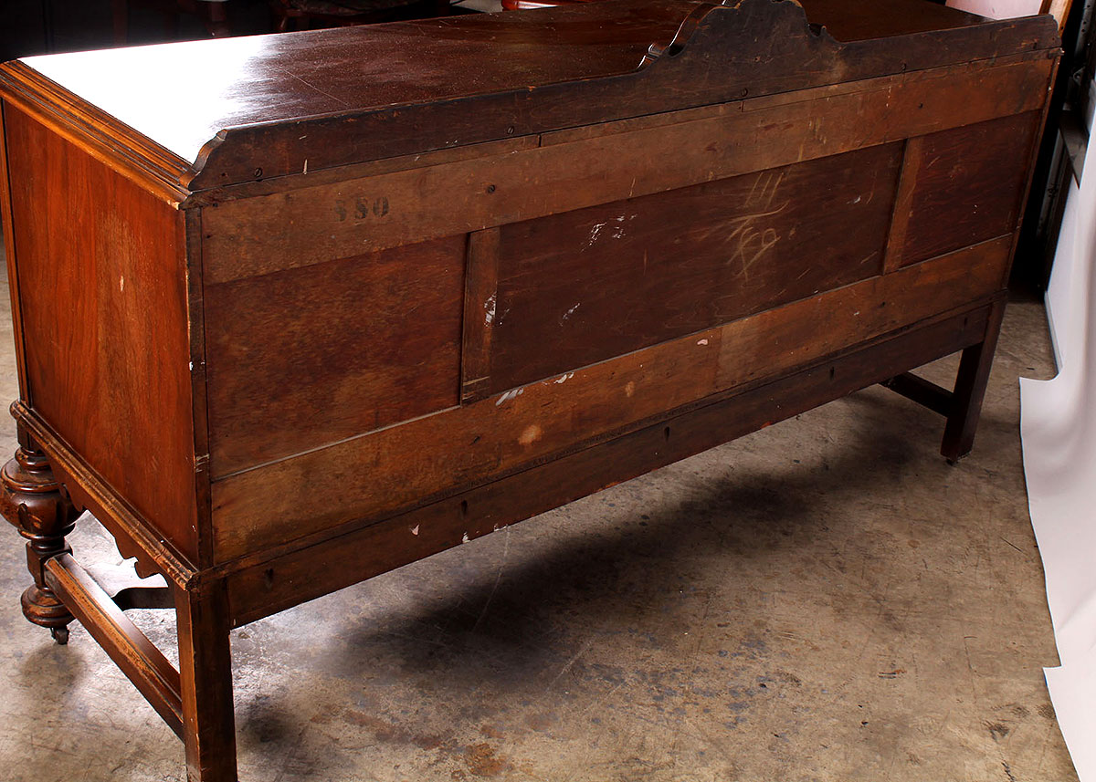 Antique Mahogany Buffet with Carved Base