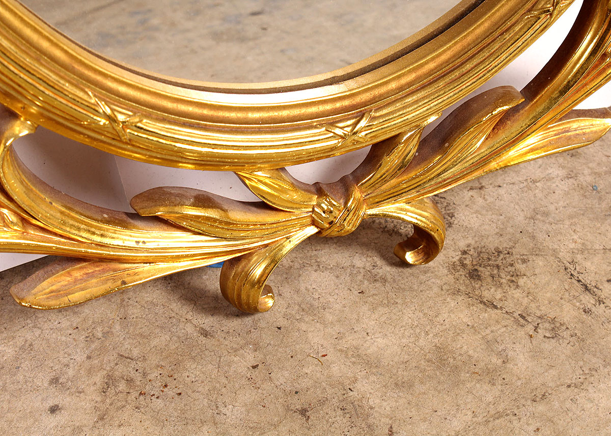 Rococo Style Wall Mirror with Wheat Details