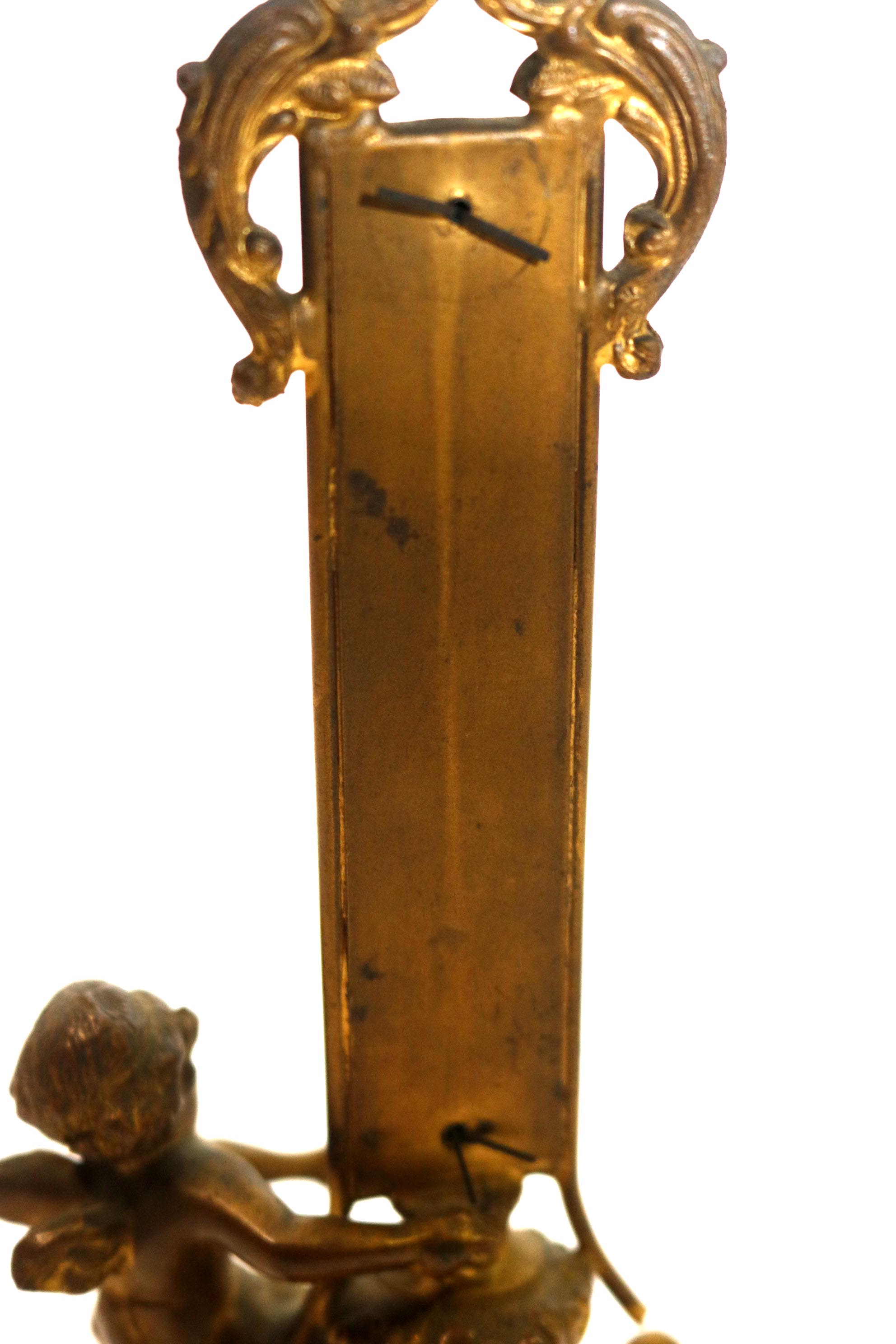 1890's Bronze Cupid Tabletop Thermometer