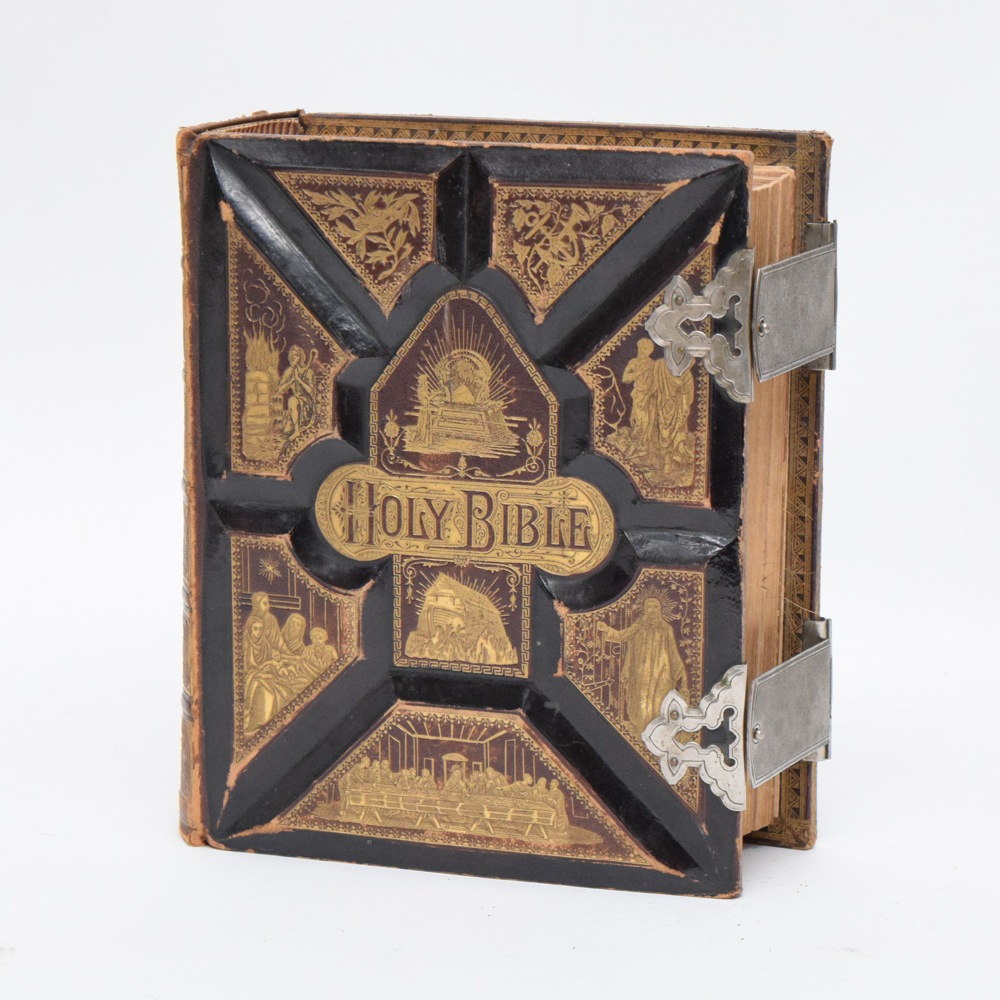 1882 Illustrated Leather Edition of The Holy Bible, Published by